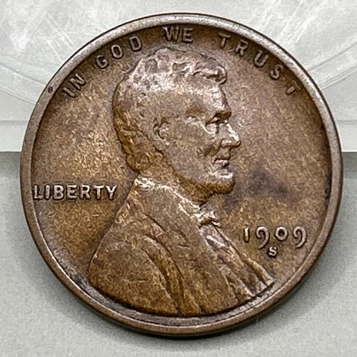 1909-S Lincoln Wheat Cent VF/XF Key Date