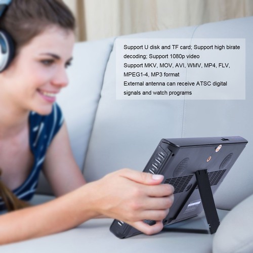 Portable 10 inch Digital 1080P TV Television ATSC TFT- P8K6 - Picture 7 of 12