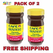  PACK OF 2 Cafe Bustelo, Espresso Style, Dark Roast Instant Coffee, 7.05 oz Jar