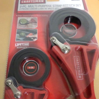 NEW Craftsman 2 pc Rubber Strap Wrenches: 4'', 6'' For Plumbing, Auto & More, 2pc