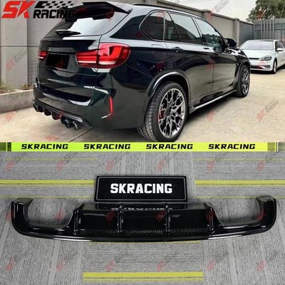 Glossy Black/Carbon Fiber Rear Bumper Diffuser Lip For BMW X5M X6M F85 F86 15+