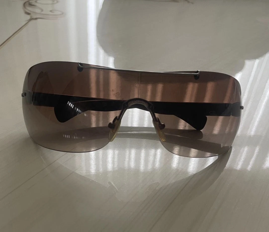 PRADA Brown Shield Sunglasses for Men for sale | eBay