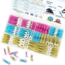 120 Pc Heat Shrink Wire Connector Kit Waterproof Marine Automotive Terminals