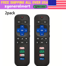 2 Pack Replacement Remote FIT For ROKU TV TCL/Sanyo/Element/Haier/RCA/LG/Philips