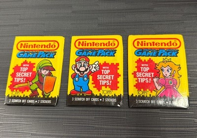 VINTAGE LOT OF 3 1989 TOPPS NINTENDO GAME PACKS SEALED TRADING CARDS - NICE!!