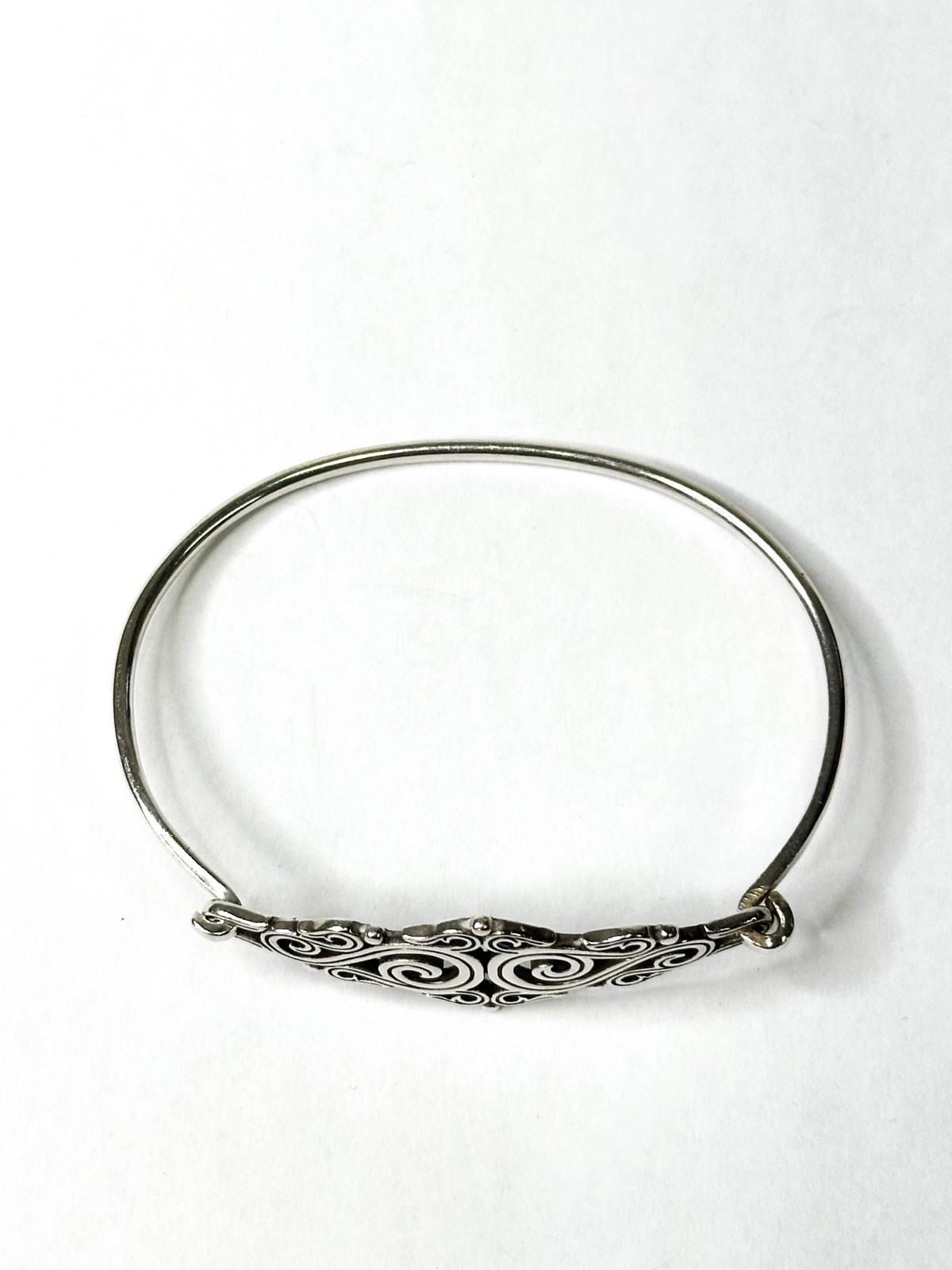 STERLING SILVER JAMES AVERY HINGED BANGLE BRACELET - image 2