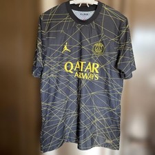 Jordan Paris Saint-Germain Soccer Jersey Gray/Yellow L (US Size) - Like Unused