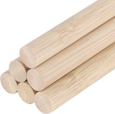 10 Pack 9/16" X 15" Wooden Dowel Rods Unfinished Natural Birch Sticks Wood Craft