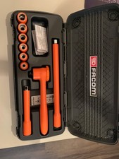Facom Tools 9pc 1000v Insulated Metric Socket Set 3/8” Drive 12pt J.400A VSE NEW