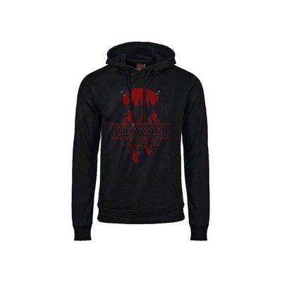 Stranger Things Sweatshirt - Bottom - Black Original Official Hood...