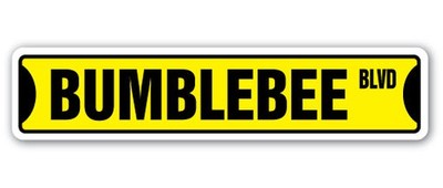 BUMBLE BEE Street Sign honey insect pollen pollination lover