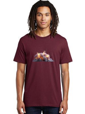 Explosion-Cloud-1 Mens Graphic Tee, 100% Cotton, Casual Summer Wear