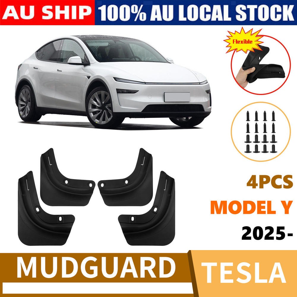 For Tesla Model Y Front Rear TPE Mudguard AU 4PCS Mud Flaps Splash Guards Fender