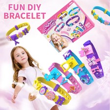 Bracelet Kit Girls' DIY Beaded 100 Charms Safe String Educational