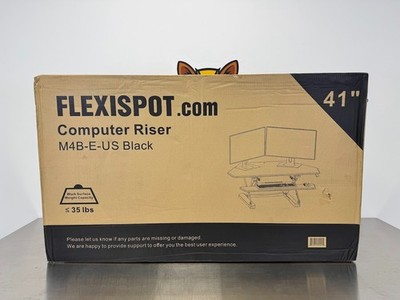 FlexiSpot Height-Adjustable Standing Corner Desk, 41''W, Black