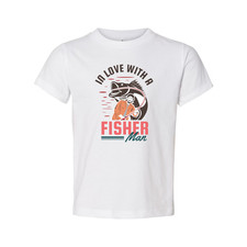 Unisex Fishing Graphic Tee With I'd Love With A Fisher Man Illustration And Retr