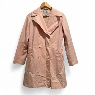 Hennes Collection Blush Pink Double Breasted Trench Coat Jacket Size 6 Y2K