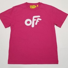 Off-White Kids Arrow Logo T-Shirt Youth Size 12 Medium Virgil Abloh Pink Tee