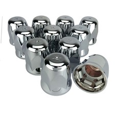 Alcoa Hug A Lug Chrome 33Mm Wheel Lug Nut Covers Set Of Ten Push On Flanged