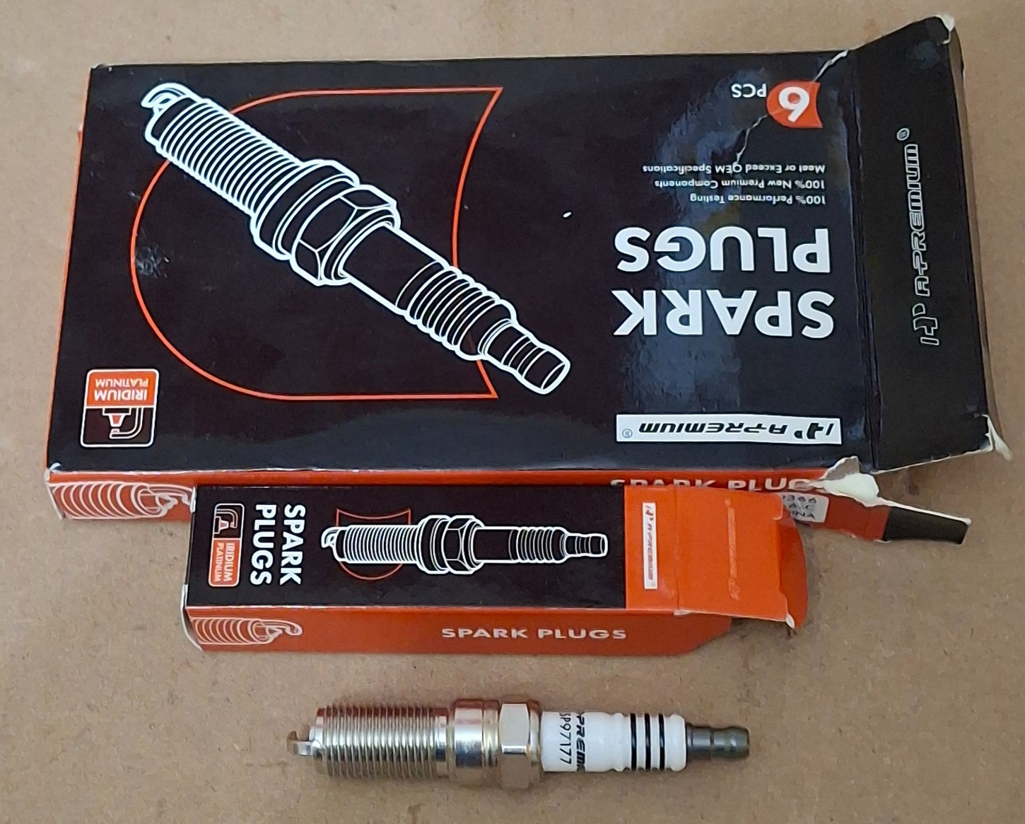 A-Premium Iridium Spark Plugs 6-Pack for Ford 97177 LTR6CI8 BL3E12405CA