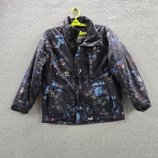 Columbia Boys Jacket 10/12 YOUTH Black Nylon Polyester Graphic Omni-Heat READ