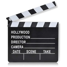 ArtCreativity Movie Clapboard, Hollywood Theme Party Decorations, White