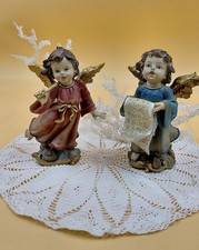 Coppia di Angioletti Musicanti in Resina