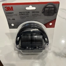 3M Hearing Protection Earmuff Black Folding Adjustable Noise Reduction 25dB NRR