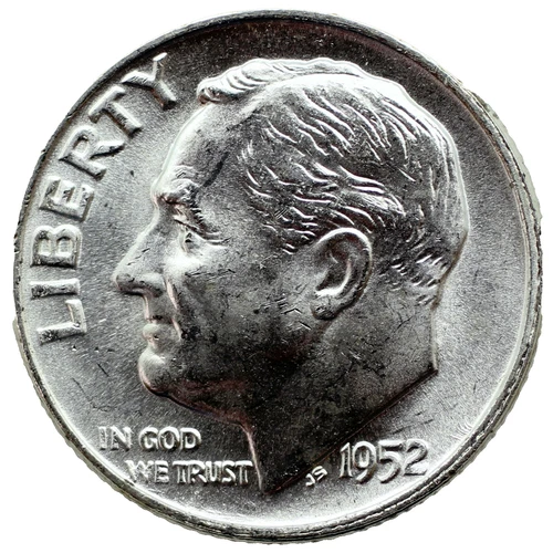 1952-D Roosevelt Silver Dime - BU/Unc/Uncirculated