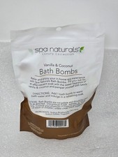 Spa Naturals Vanilla  Coconut Bath Bombs 3 Fizzies - 3 Pack 150g