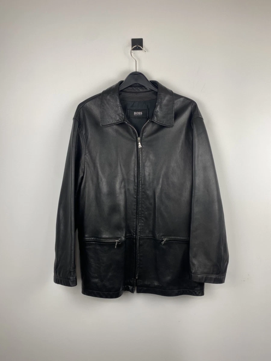 HUGO BOSS Leather Outer Shell Coats, Jackets & Vests for Men for