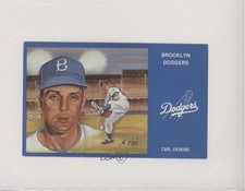 1988 Z Brooklyn Dodgers Postcards Part 3 Carl Erskine #1 xz4