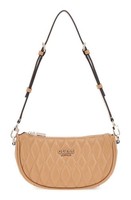 Guess Valla Mini Top Zip Shoulder Bag Schultertasche Tasche Beige Hellbraun Neu