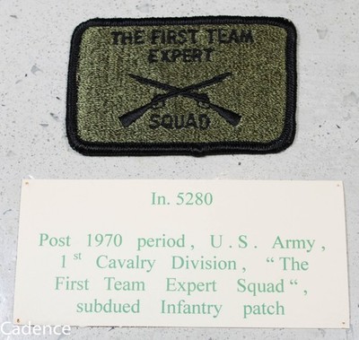 US Vietnam Era 1st Cavalry Division The First Team Expert Squad Patch B515