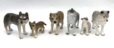 Schleich GREY WOLF FAMILY Animal Figures Retired 14626 14249 14606 14605+