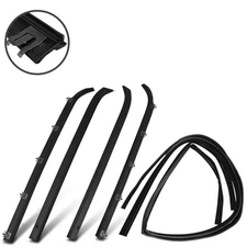 6x Front Inner &Outer Window Sweeps & Channel Seals Weatherstrip Seal for Ford