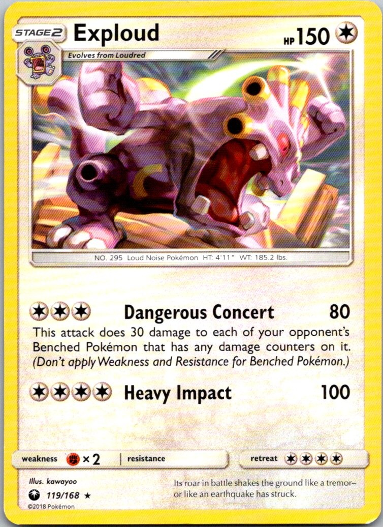 Exploud 119/168 Celestial Storm Pokemon TCG Rare NM