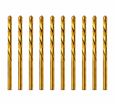 Drywall Cut out Bit 1/8'' Sabre Point Cutout Bit Titanium Router Drill Bit -10Pcs