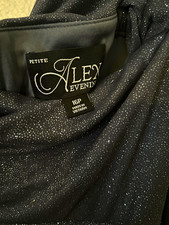 Alex Evenings Women s Petite 16P Smoke Glitte...
