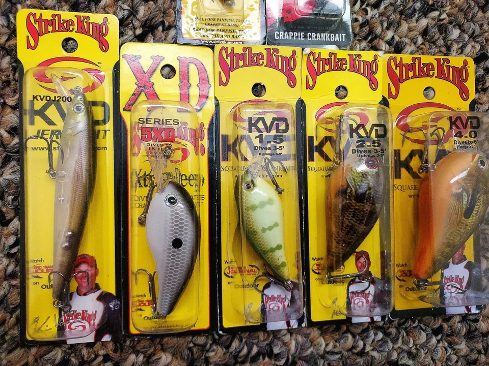Lote de señuelos de pesca Strike King KVD XD Series J200 Jerkbait Crankbaits Bass Muskie Foto 4 de 4