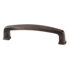 Modern Style Brushed Oil-Rubbed Bronze Cabinet Pull, Overall Length 4-1/4"