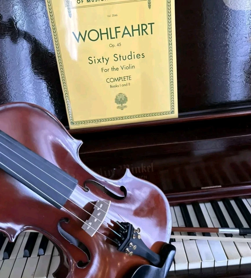 NEW 4/4 FULL SIZE VINTAGE DARK FLAMED CONCERT VIOLIN/FIDDLE-GERMAN - Image 4 of 4