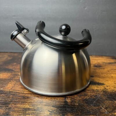 Vintage Copco Tea Kettle Tucker Brushed Stainless Steel 1.5-Quart 2004