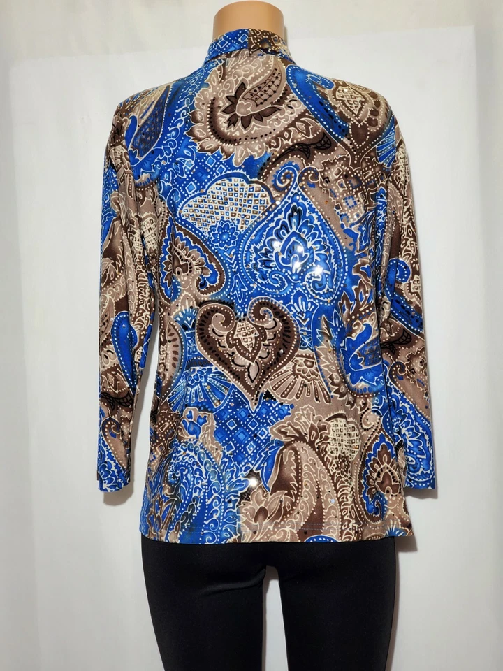 Blazer Maggie Sweet Mujer o Top Abierto Abstracto Multicolor Talla Pequeña P Foto 3 de 4