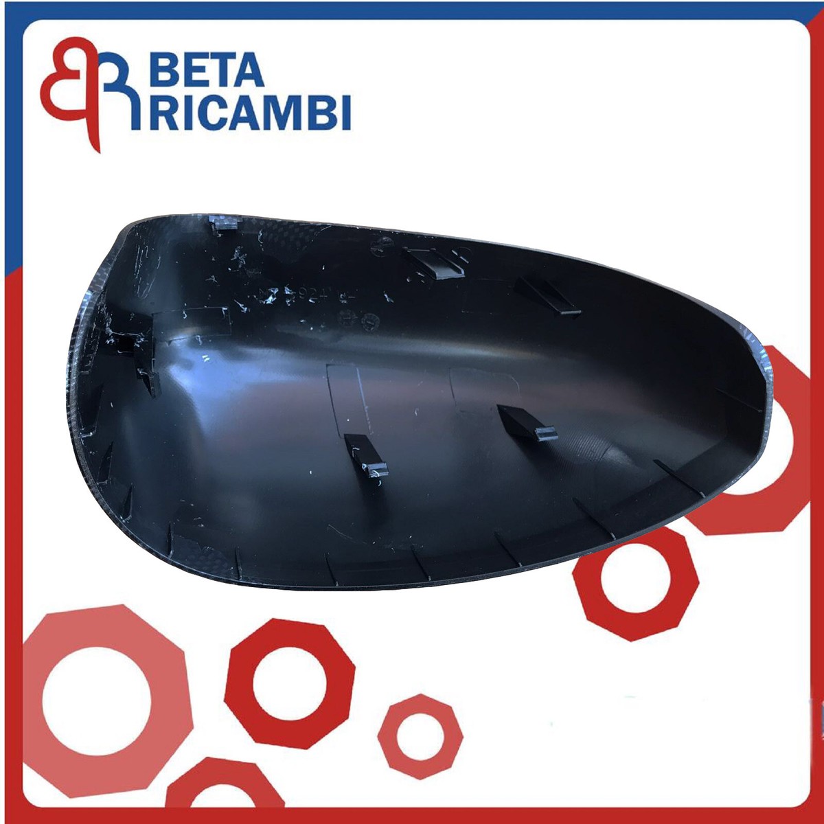 Calottina Specchio Sinistro Per Grande Punto 2005-2020 E Punto Evo | Nero ABS, Montaggio Facile - Foto 2