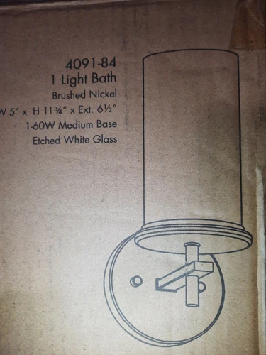 Minka Lavery 4091 Haisley 12" Tall Bathroom Sconce - Brushed Nickel /White Glass - Picture 2 of 4