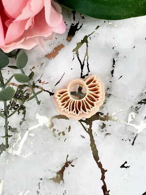 Halbe Sonnenblume Ton Polymer Clay Cutter | 3D-gedrucktes Tonwerkzeug | IrisCrafts7 UK