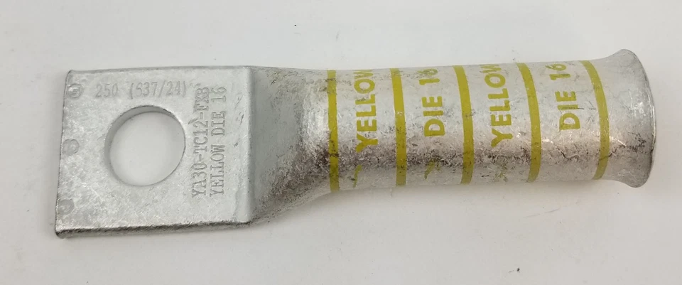 25 BURNDY YA30TC12FXB Conector de compresión de cobre de 1 orificio recto 250KCMIL Foto 3 de 4