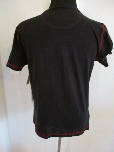 NUEVA CON ETIQUETAS CAMISETA DE ALGODÓN NAT NAST NEGRA PEQUEÑA CON COSTURAS ROJAS - Imagen 5 de 10