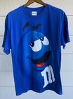 Blue M&Ms Chocolate Big Print 2011 Mars Candy Large T Shirt